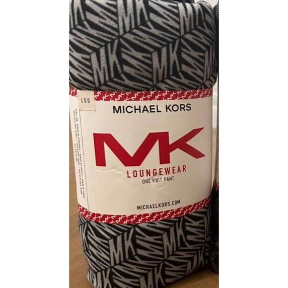 NWT Michael Kors‎ Men's Logo Knit Sleep PJ Pajama Lounge Pants Pearl Grey L $40 - Picture 1 of 4